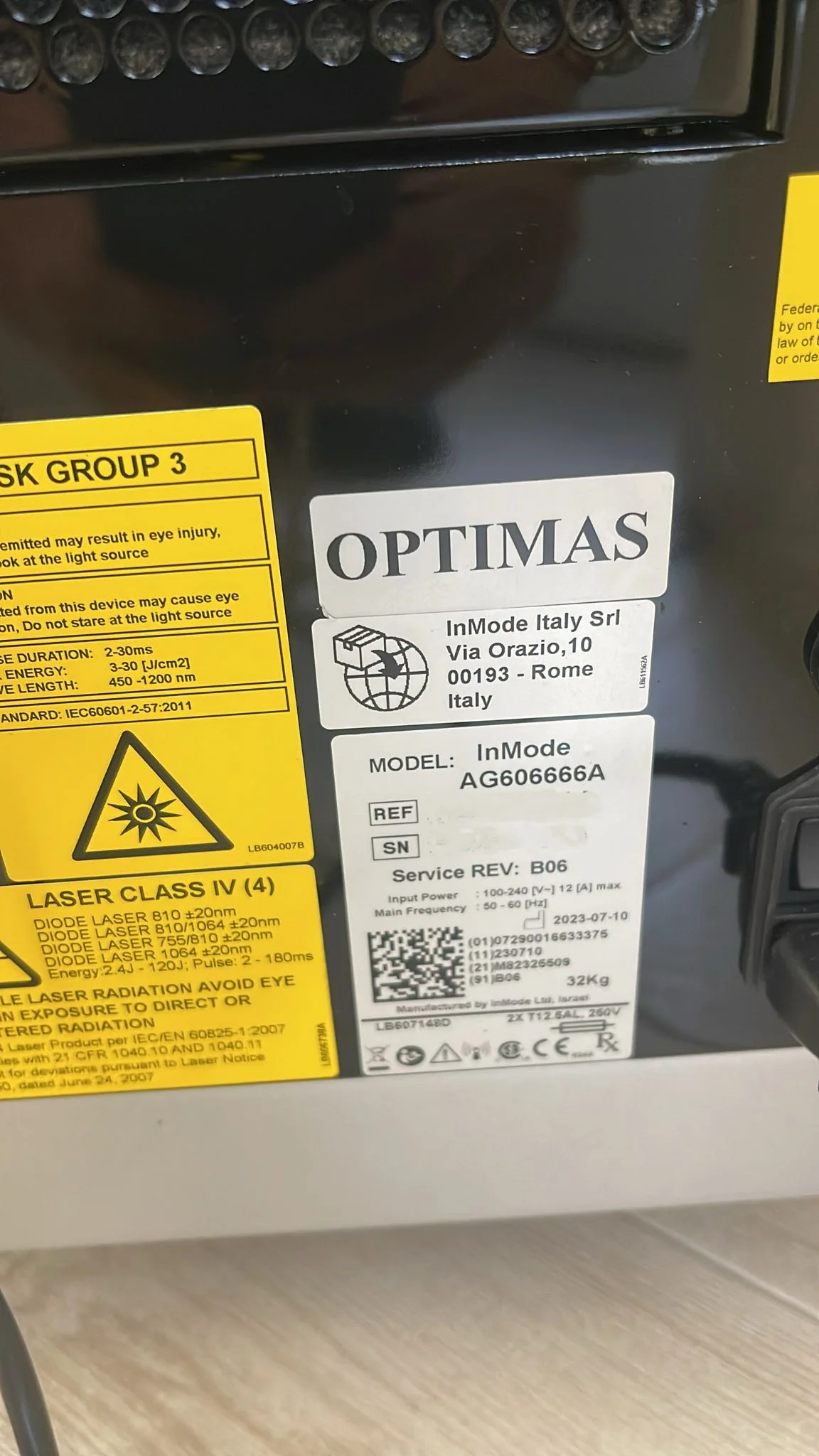 Sell IPL Machine INMODE Optimas 2023 (Italy) | Bimedis