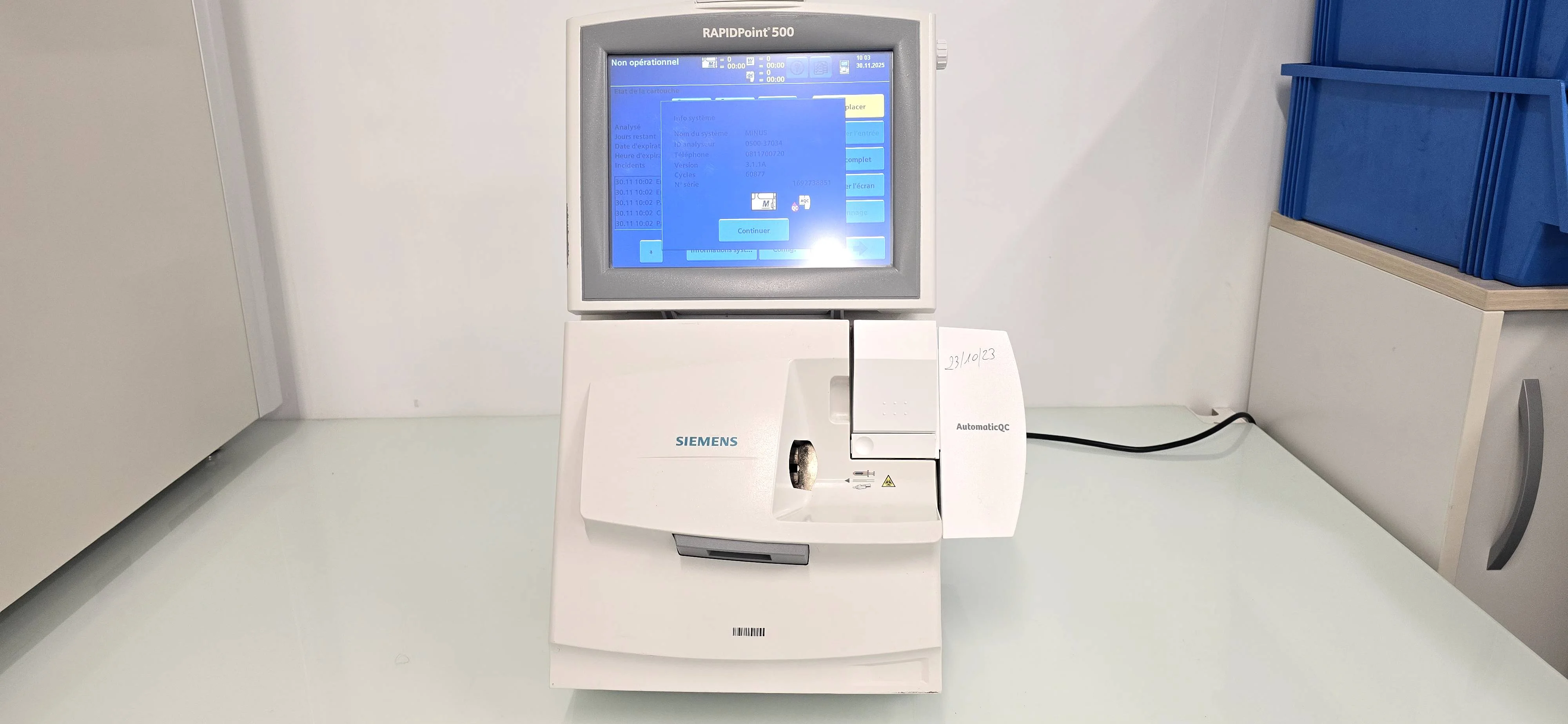 Sell Blood Gas Analyzer SIEMENS RAPIDPoint 500 (France) | Bimedis