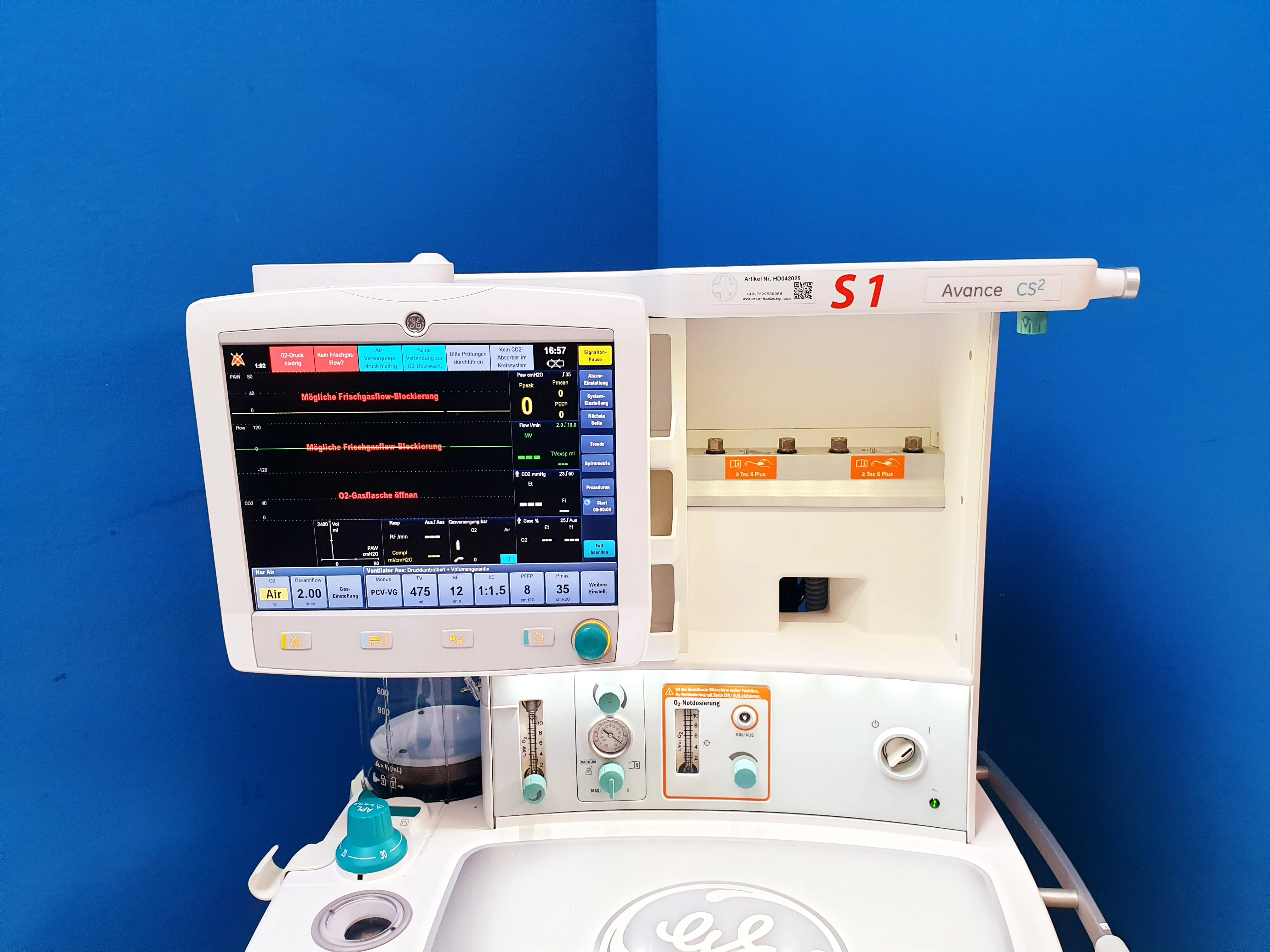 Cs2 Anesthesia Rear Sell Anesthesia Machine GE Avance CS2 (Germany) | Bimedis