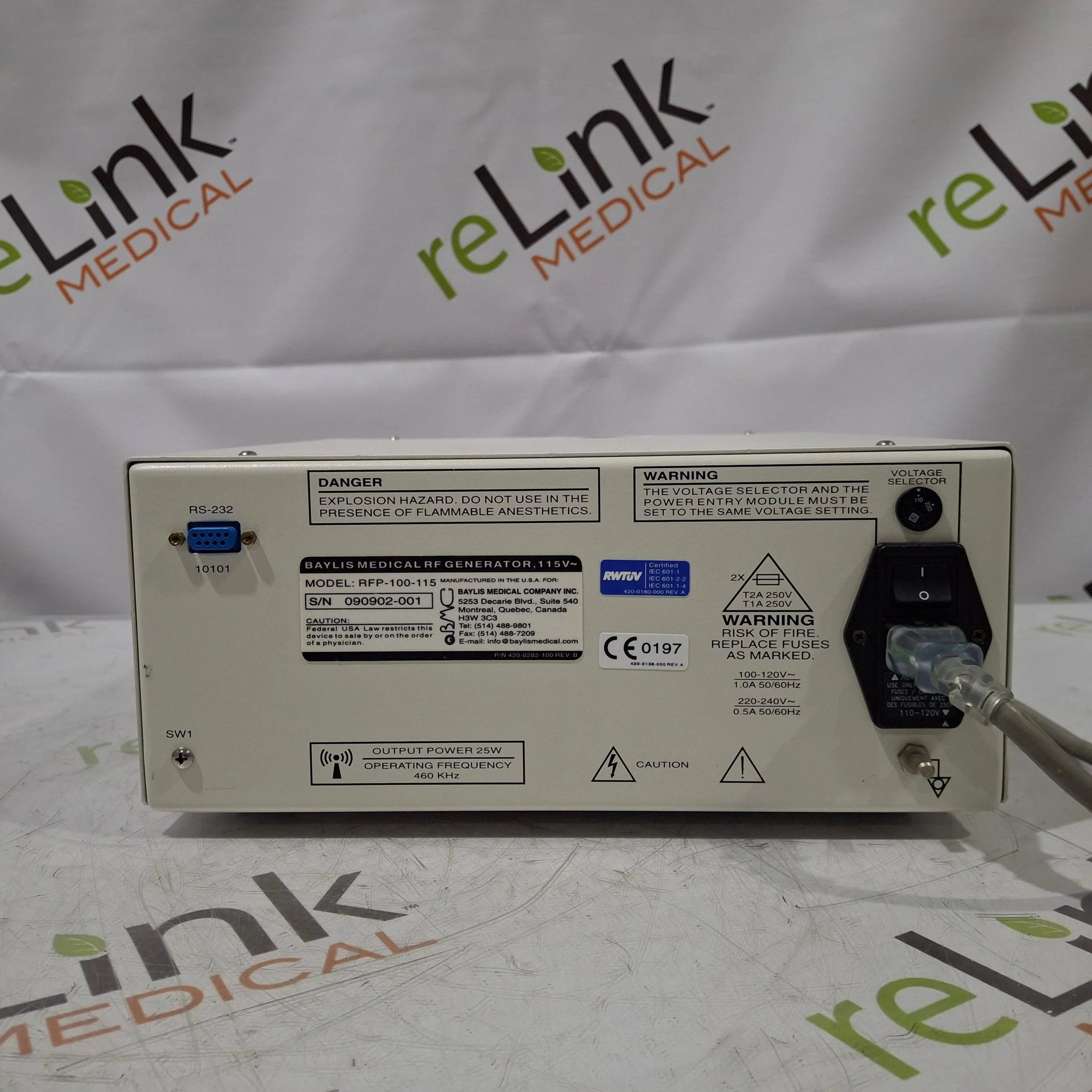 Sell Radio Frequency Unit (RF) BAYLIS RFP-100-115 (United States) | Bimedis