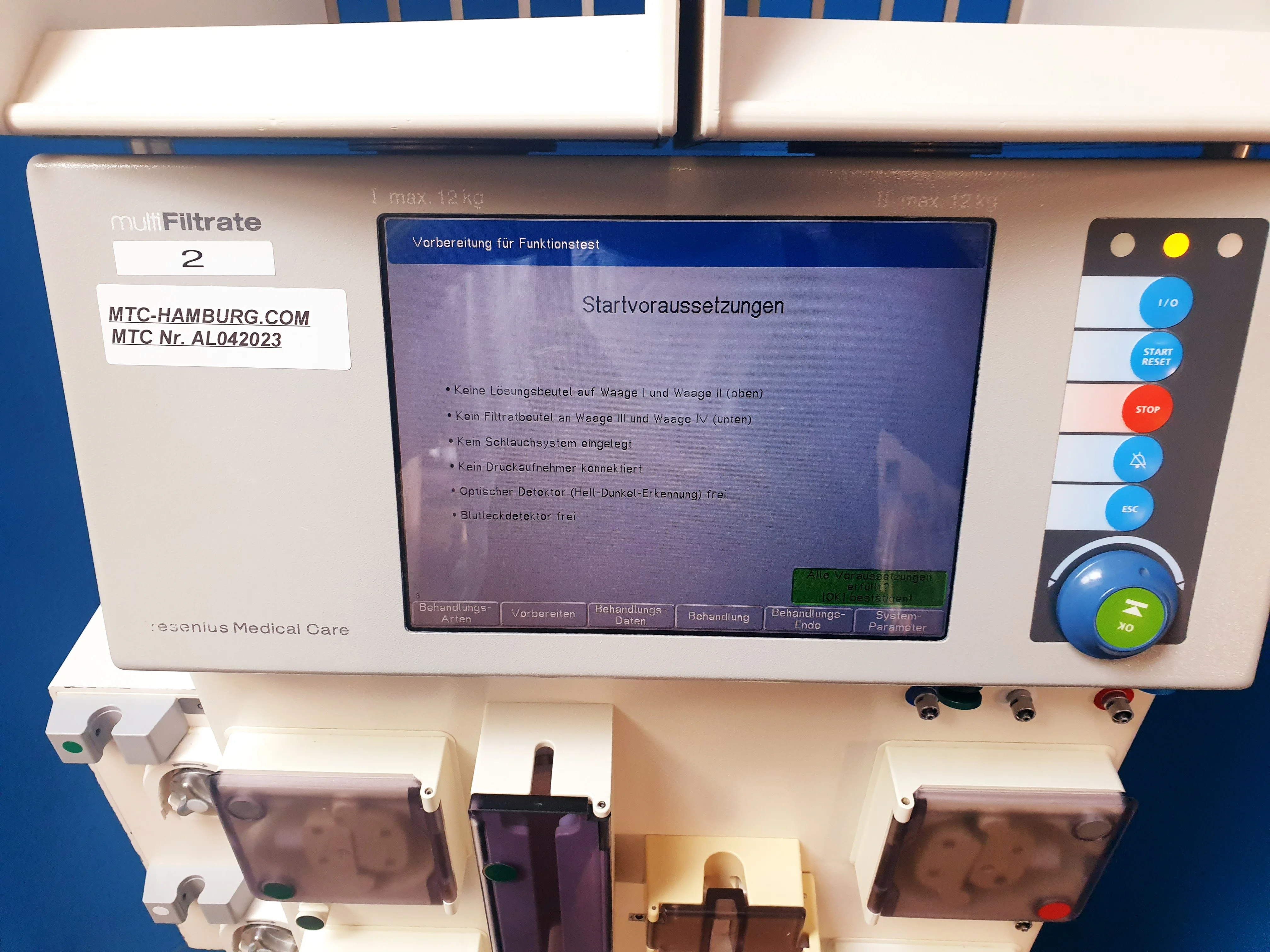 Multifiltrate Machine Sell Stationary dialysis machine FRESENIUS Multifiltrate (Germany ...