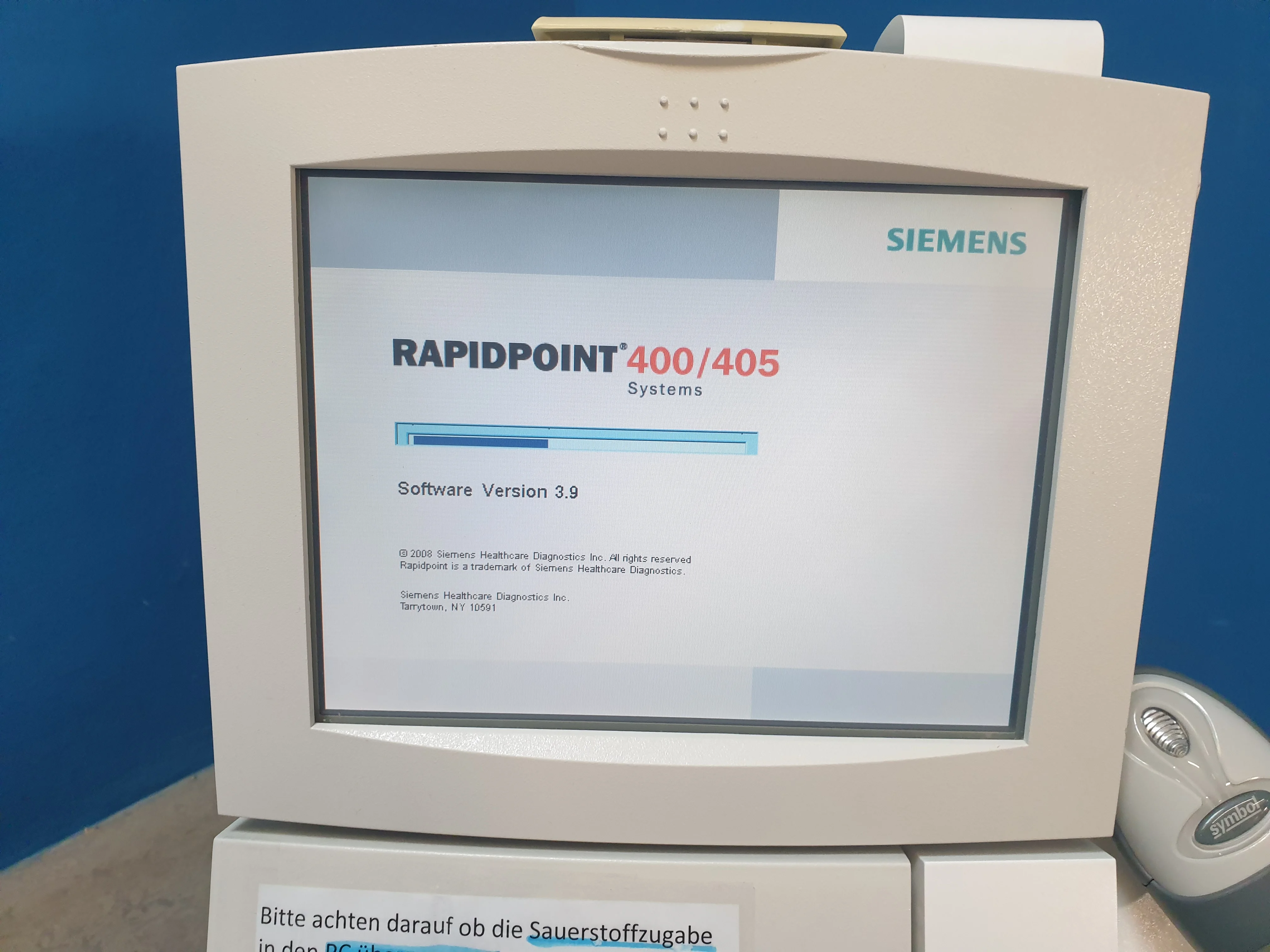 Status Screen Button Rapidpoint Sell Blood Gas Analyzer SIEMENS RAPIDPoint 405 (Germany) | Bimedis