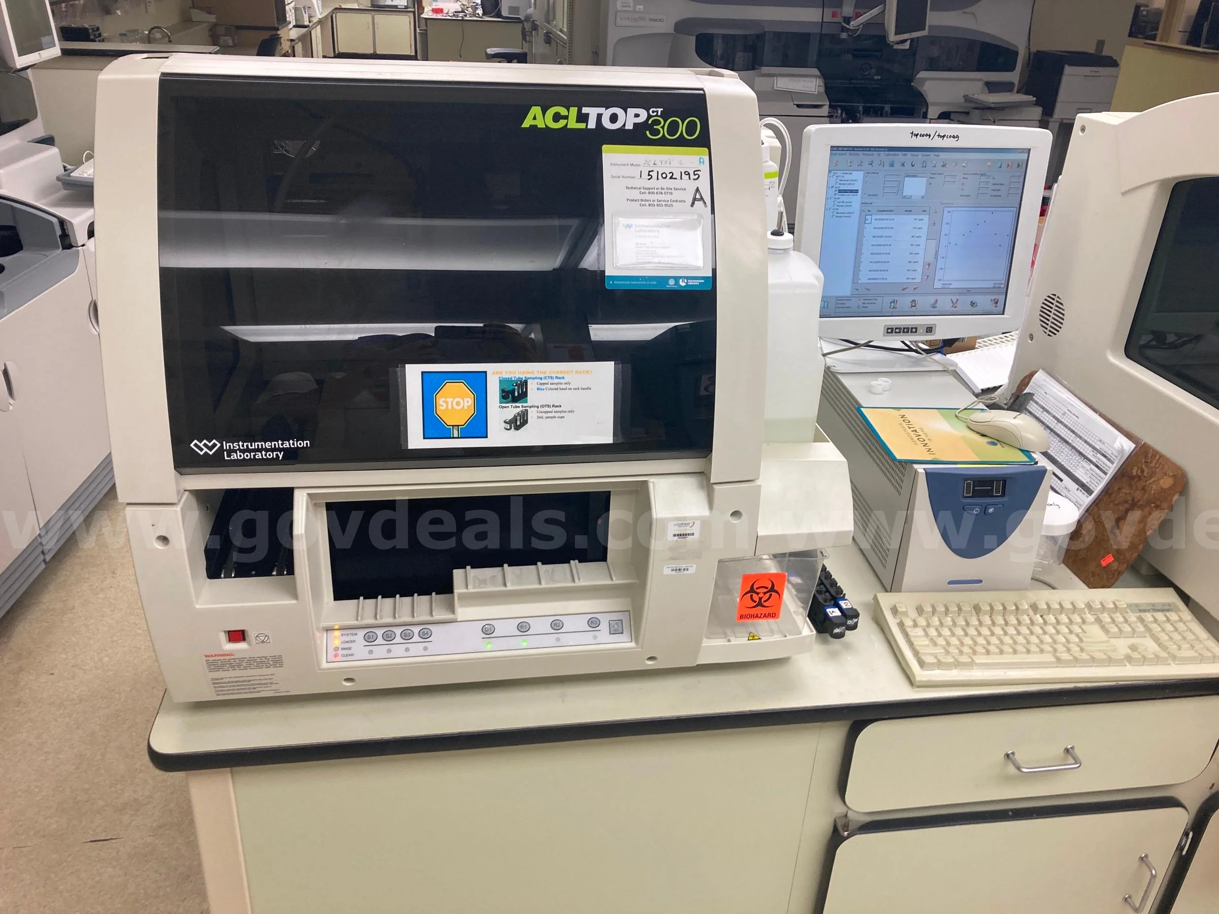 Sell Coagulation Analyzer INSTRUMENTATION LABORATORY ACL TOP 300 CTS ...