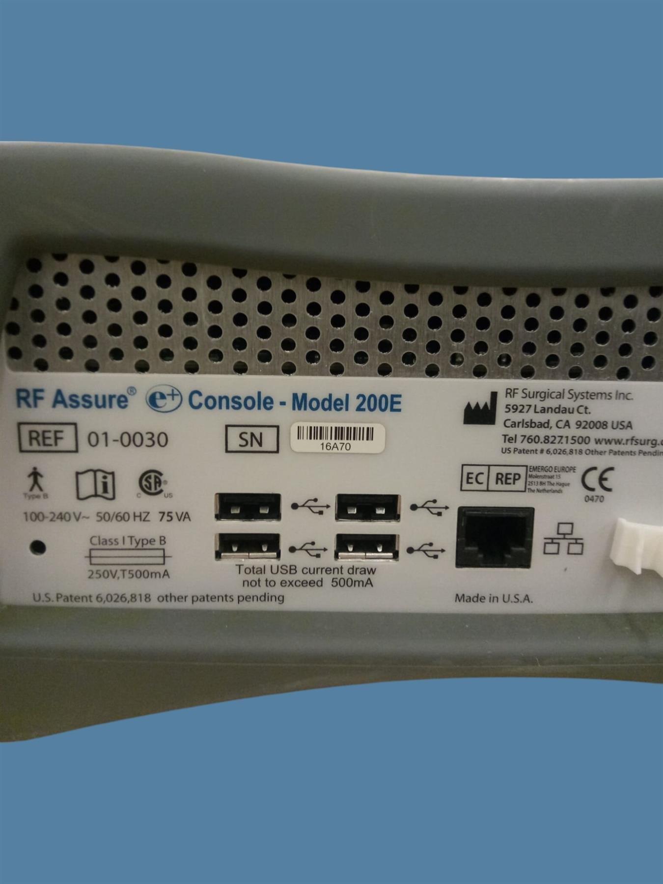 Operating Room Rf Assure Patterns.pdf Sell O/R Instruments Power RF SURGICAL SYSTEMS RF Assure 200E (United ...