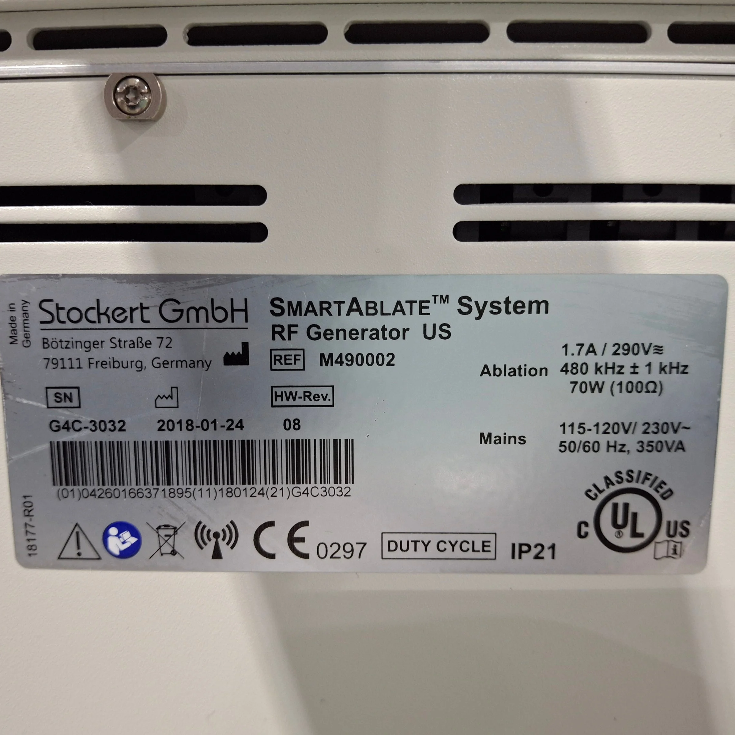 Smartablate Generator Sell Electrosurgical Unit BIOSENSE WEBSTER Smartablate 2018 (United ...