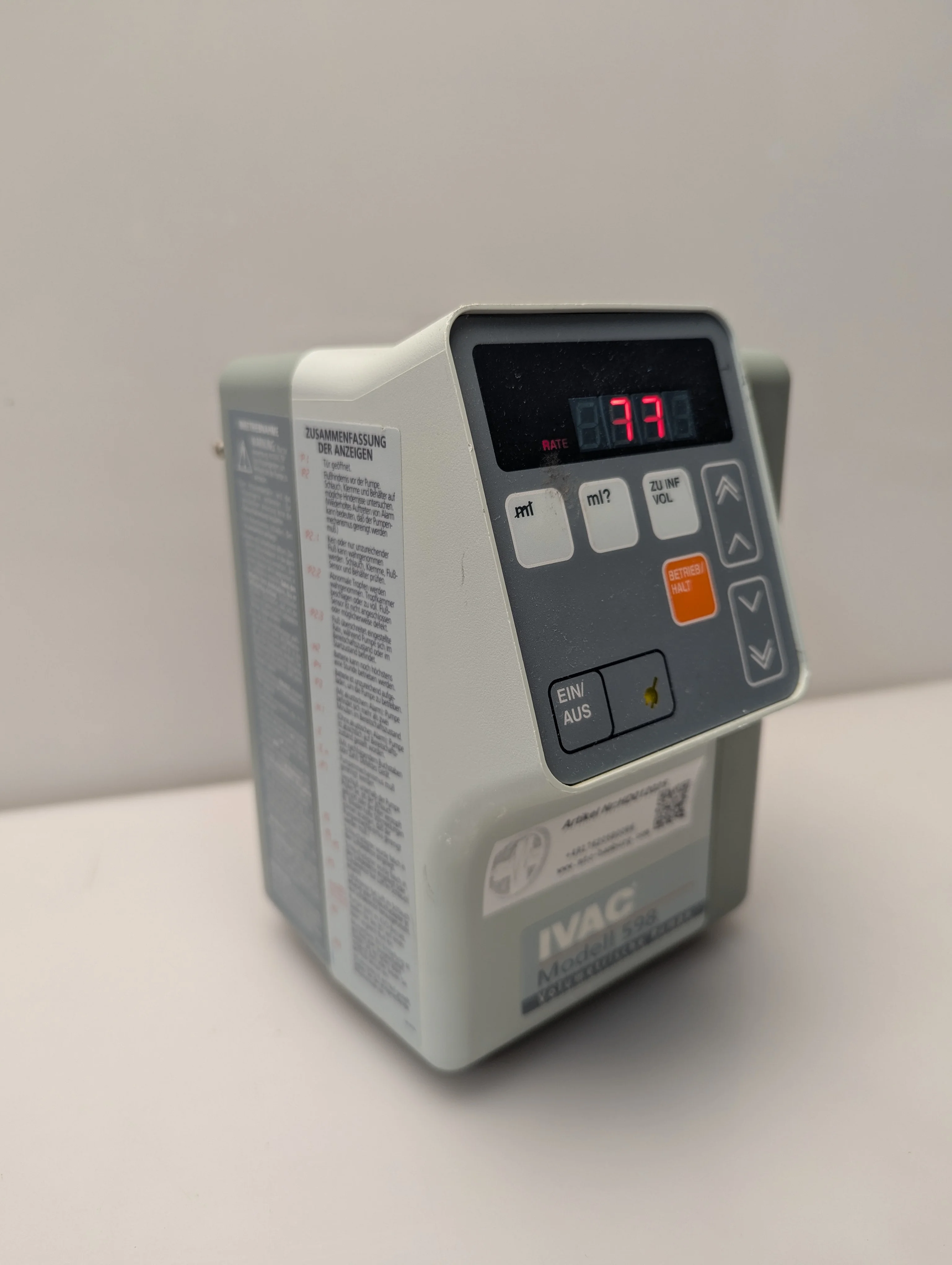 Sell IV infusion pump IVAC 598 (Germany) | Bimedis