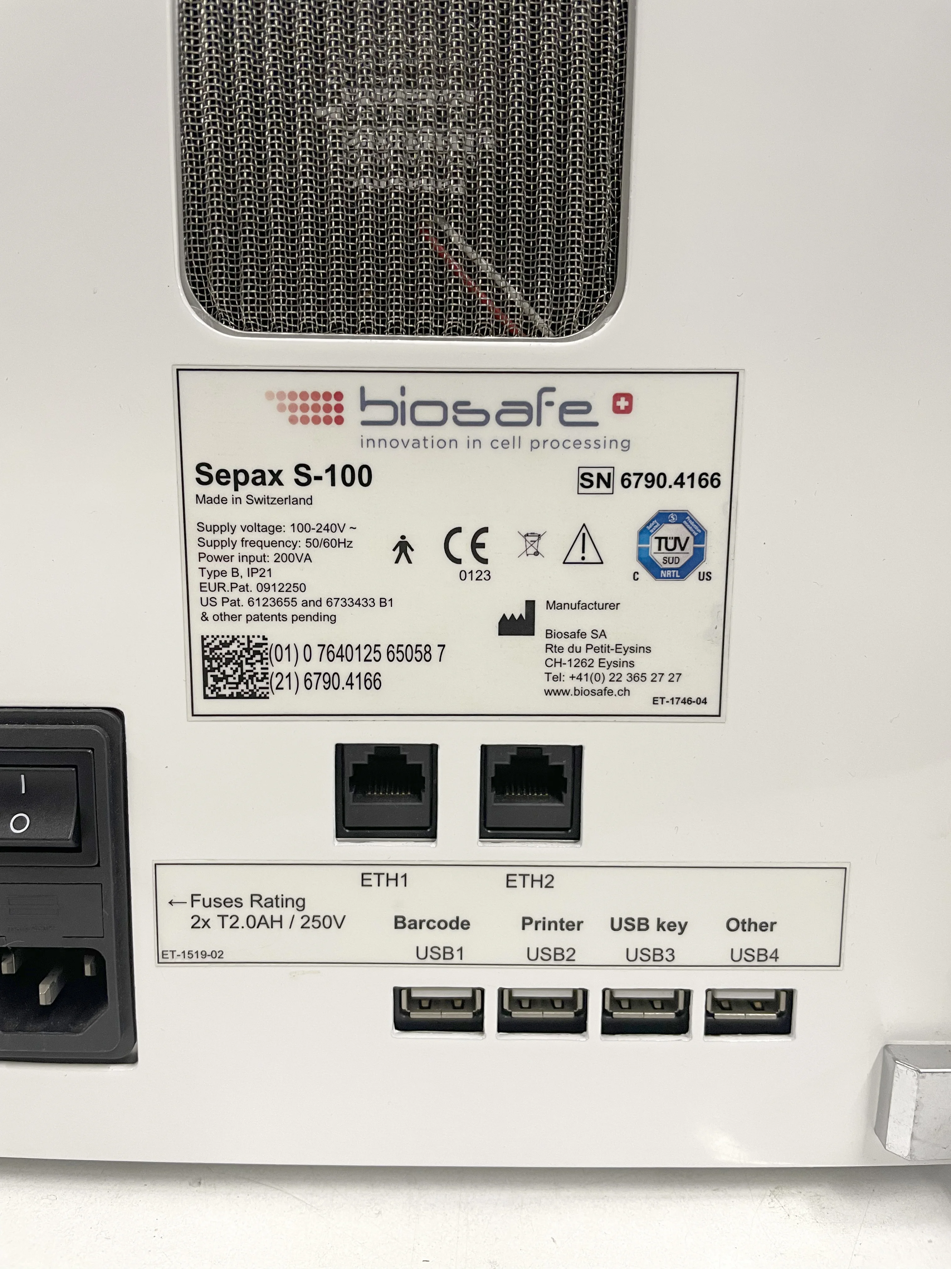 Sell Blood Cell Separator BIOSAFE Sepax S-100 2020 (Belgium) | Bimedis