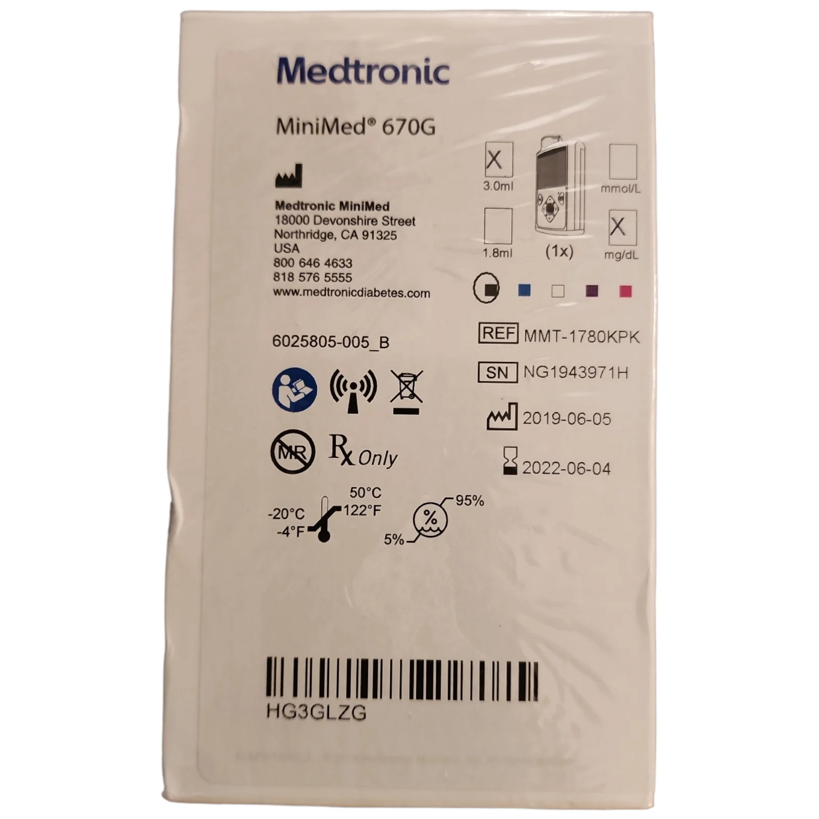 Sell Insulin infusion pump MEDTRONIC Minimed 670G 2019 (United States)