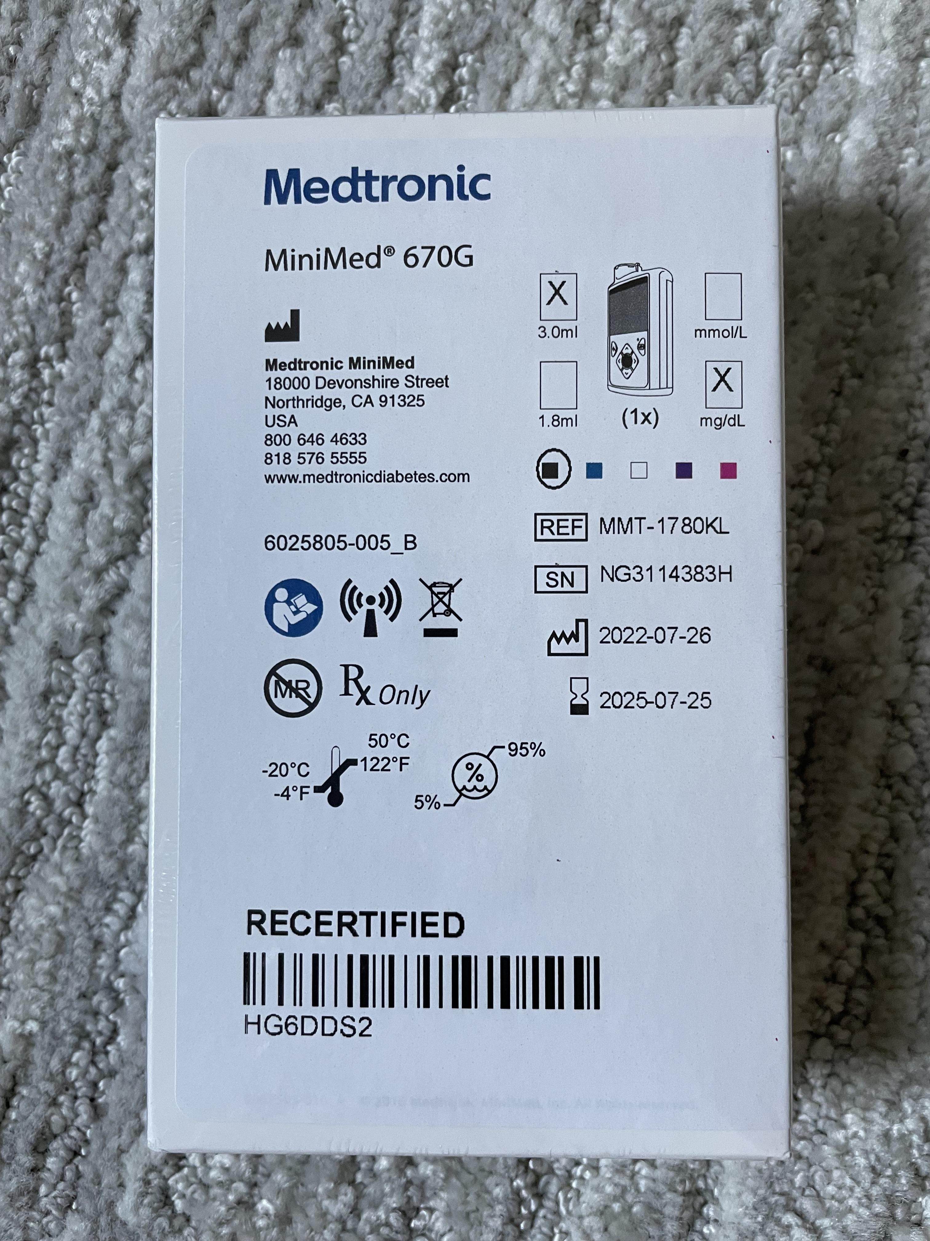 Sell Insulin infusion pump MEDTRONIC Minimed 670G 2022 (United States)