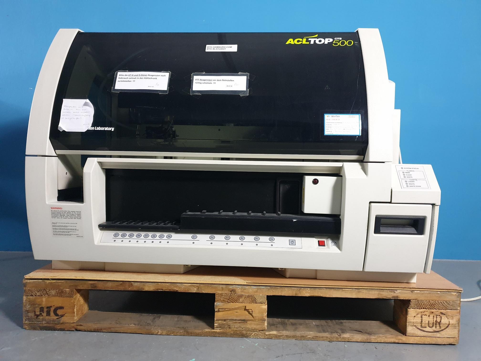 Sell Coagulation Analyzer INSTRUMENTATION LABORATORY ACL TOP 500 CTS ...