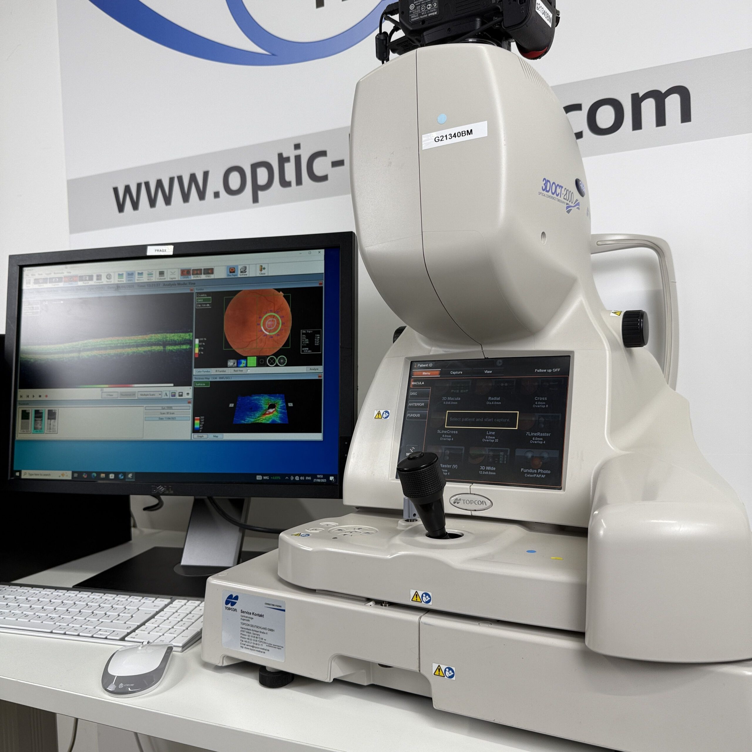 Sell OCT tomograph TOPCON 3D OCT-2000 FA Plus 2012 (Germany) | Bimedis