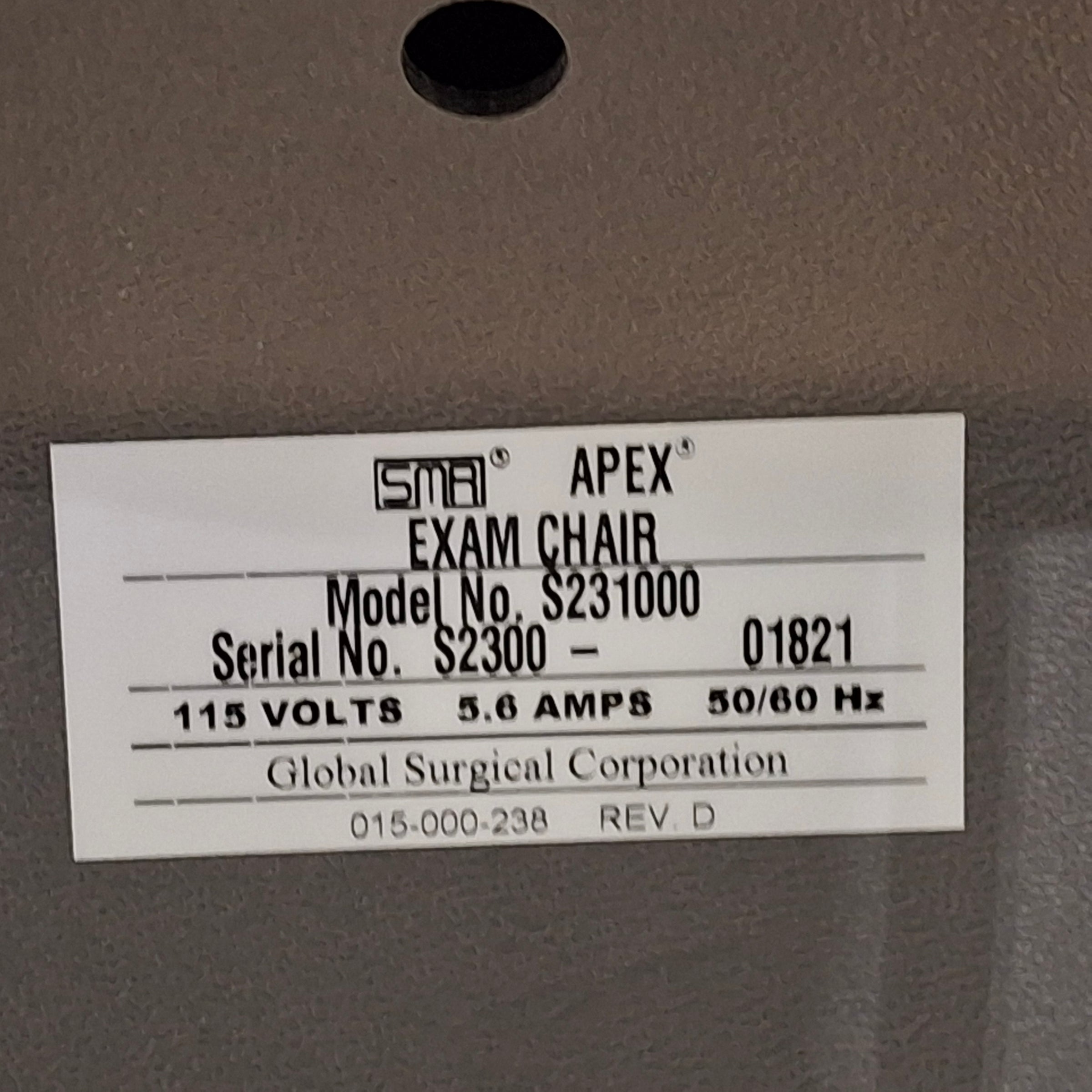 Sell Ophthalmic examination chair SMR Apex 2300 (United States) | Bimedis