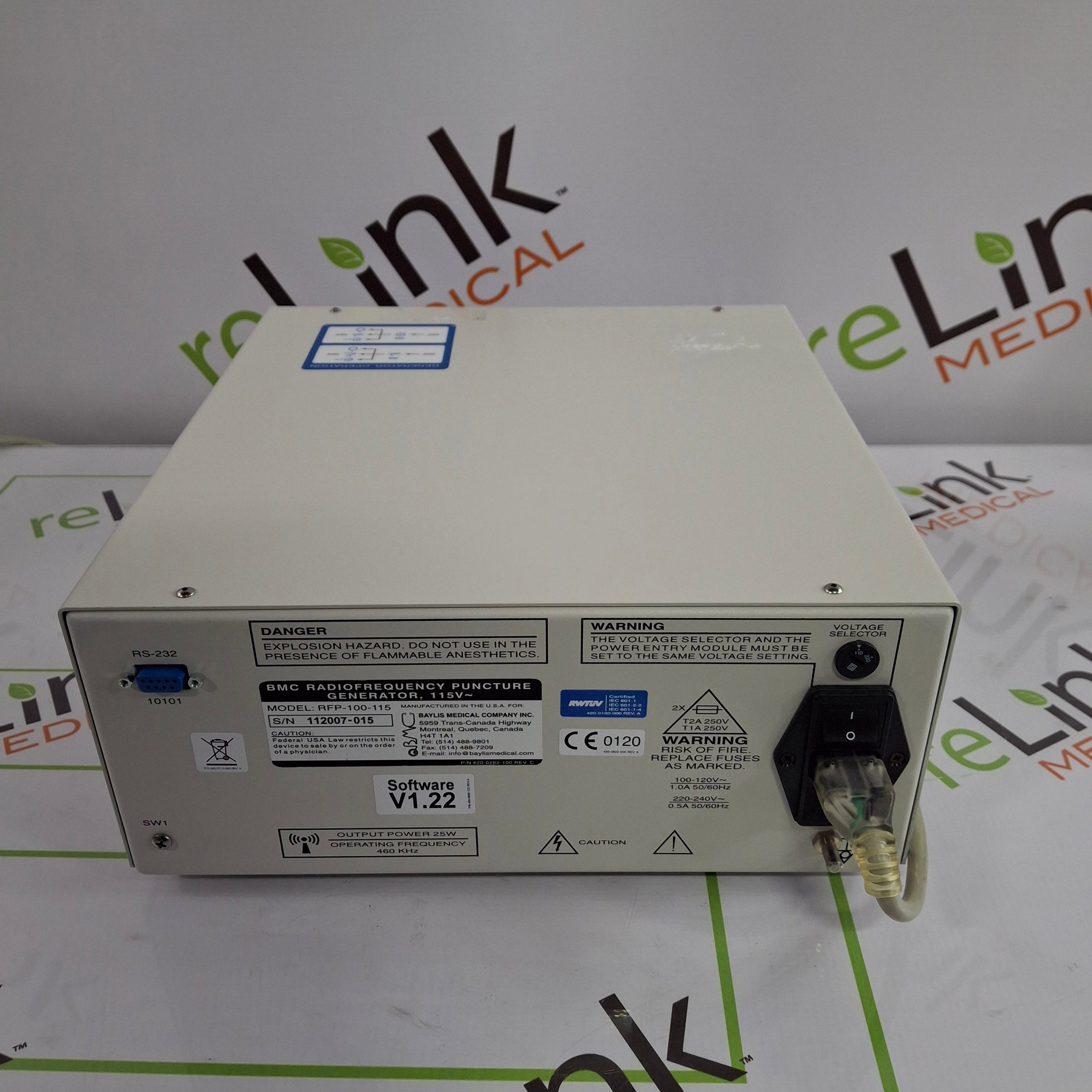 Sell Radio Frequency Unit (RF) BAYLIS RFP-100-115 (United States) | Bimedis