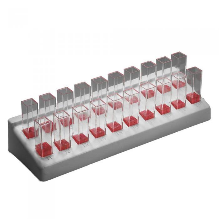 20 Places PP Spectro Cuvette Rack; for 10 mm Cuvettes