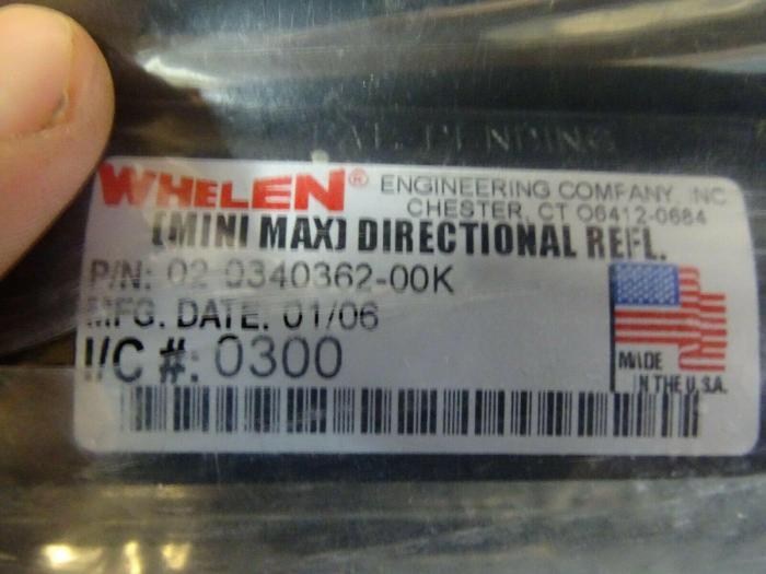 Whelen Mini Max Directional Reflector 02-0340362-00K 